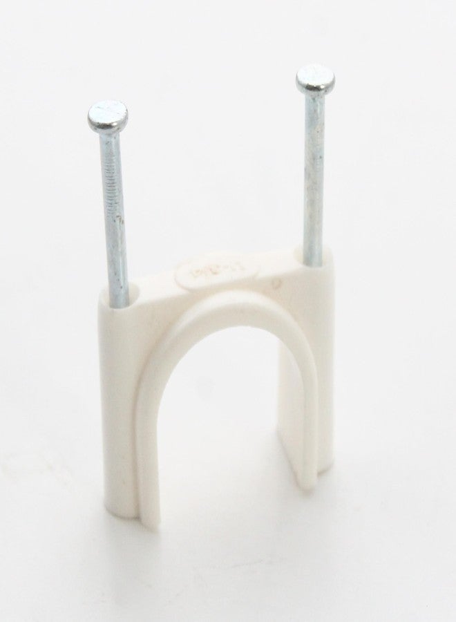 New Ware 20 mm Wire Fastener Cable Clips with Stainless Steel Nails, Round Cable Clamps for Wall Cable Management and Cord Organization (Pack of 25) - Image 4